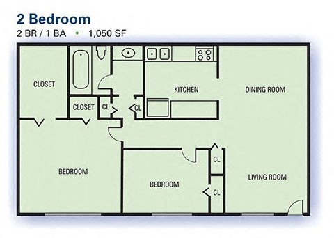 Two Bedroom/One Bathroom